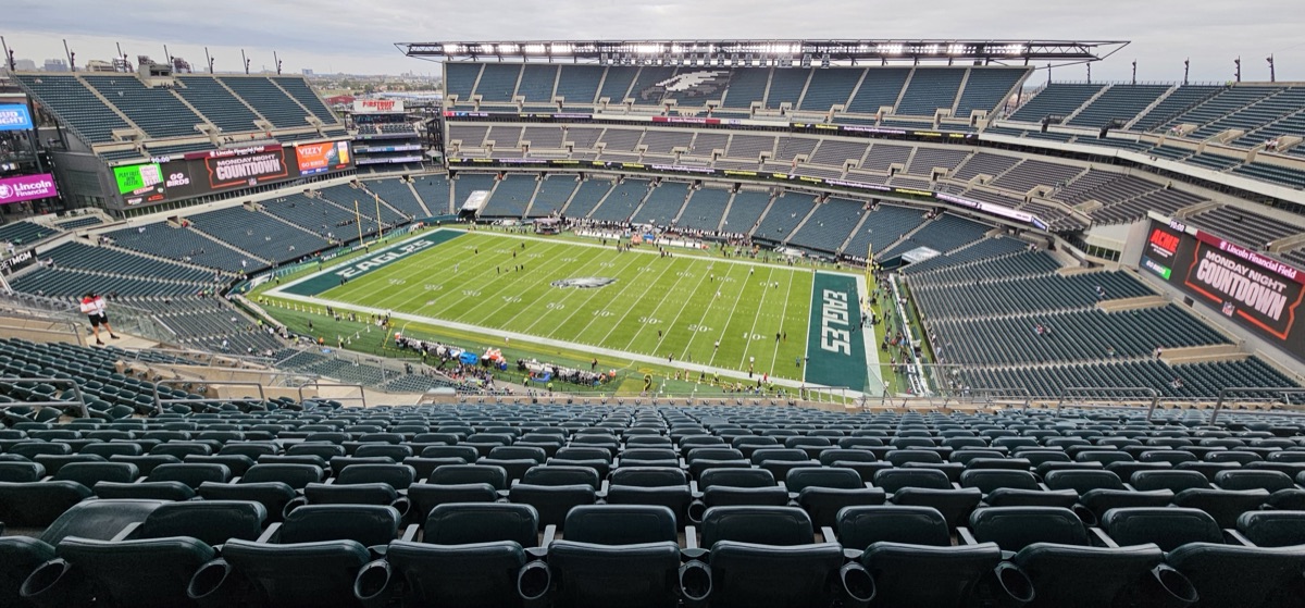 Lincoln Financial Field, em Filadélfia, palco de Brasil x Haiti em 19 de junho